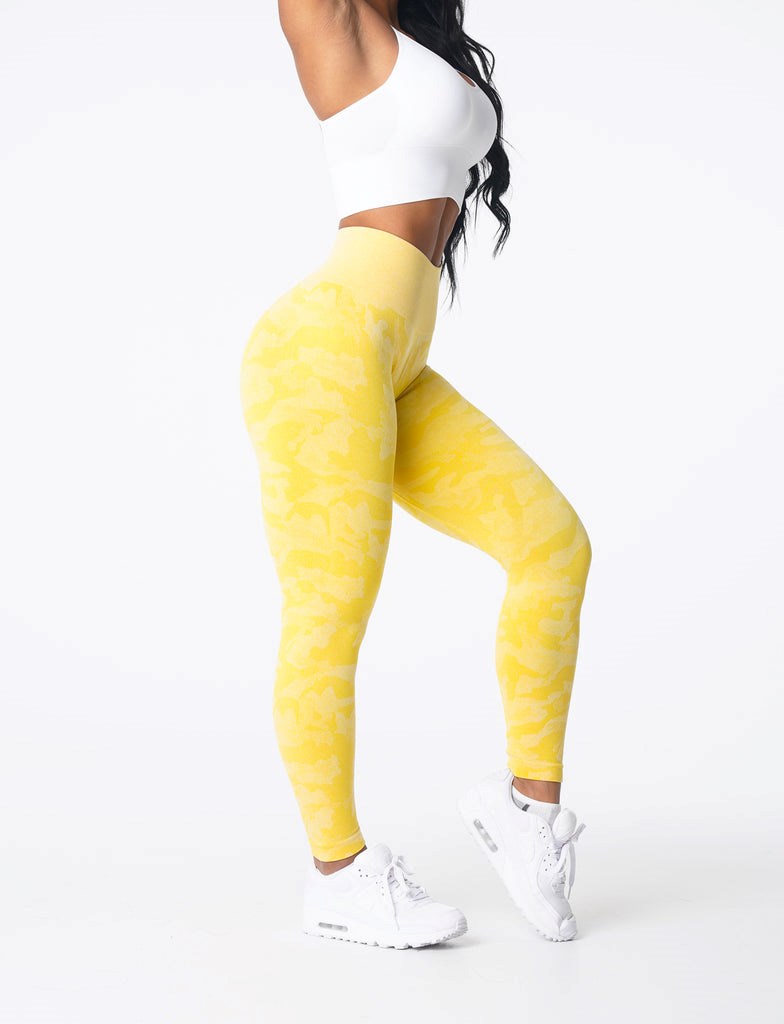 NVGTN Camo Seamless Leggings Amarillo | 524AVKQWZ