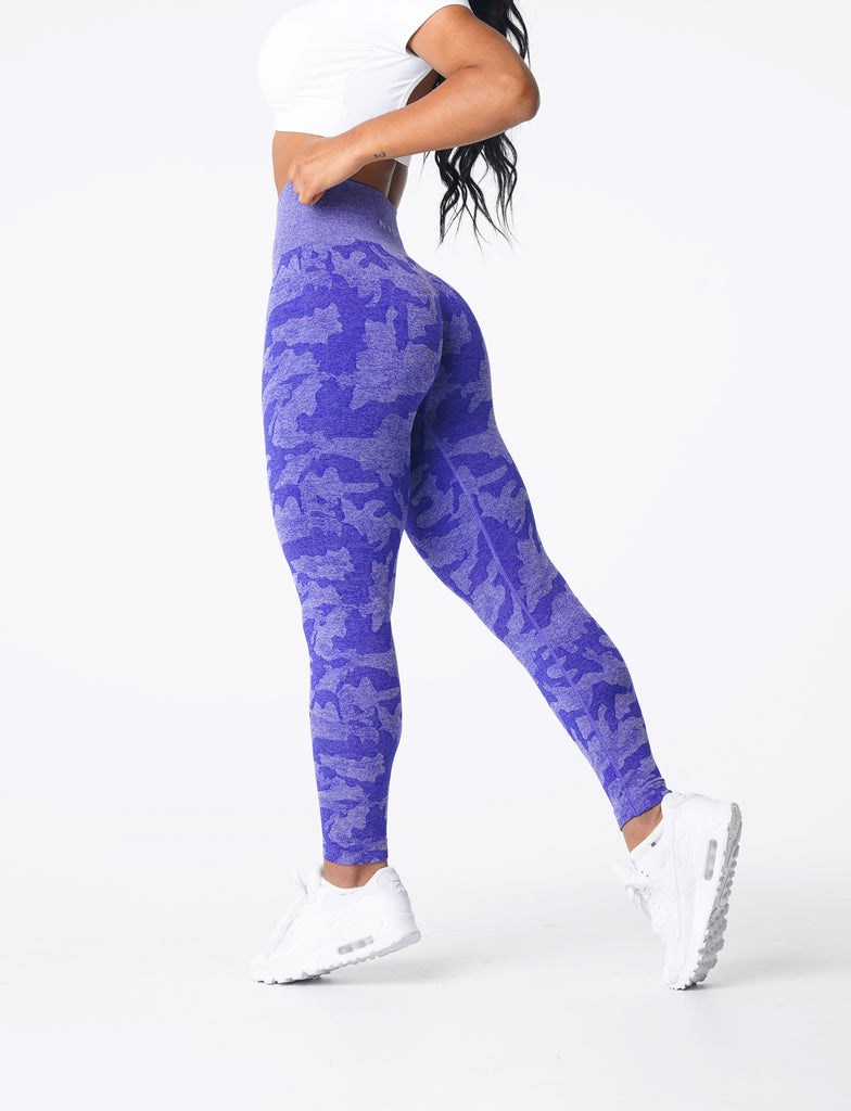 NVGTN Camo Seamless Leggings Azules | 512IUSDPB