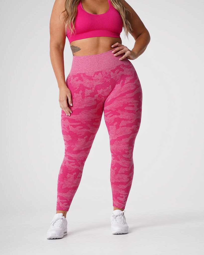 NVGTN Camo Seamless Leggings Fucsia | 659BCYFQT