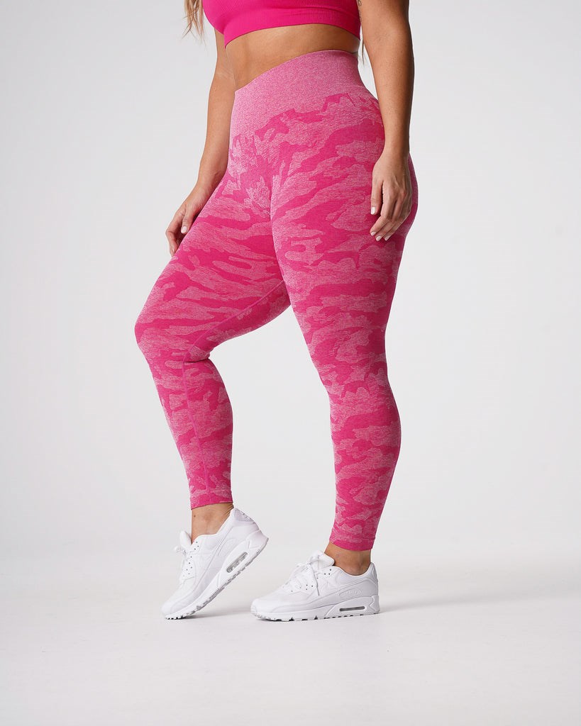 NVGTN Camo Seamless Leggings Fucsia | 659BCYFQT