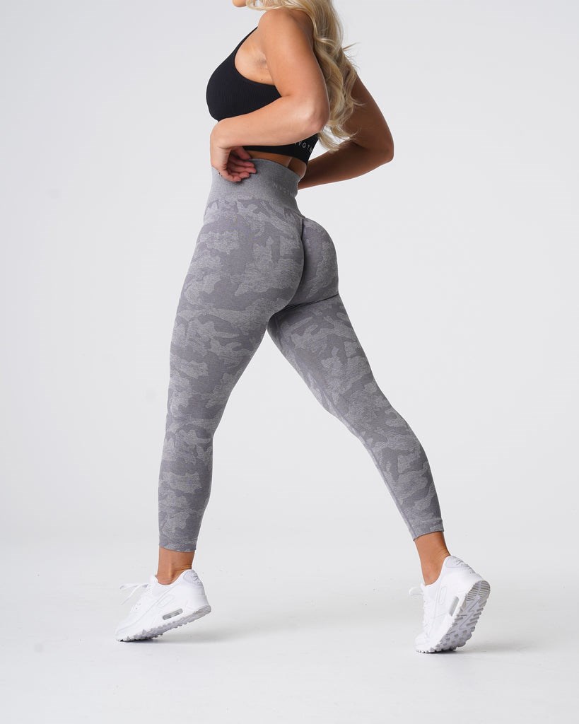 NVGTN Camo Seamless Leggings Gris | 906LRSCNQ