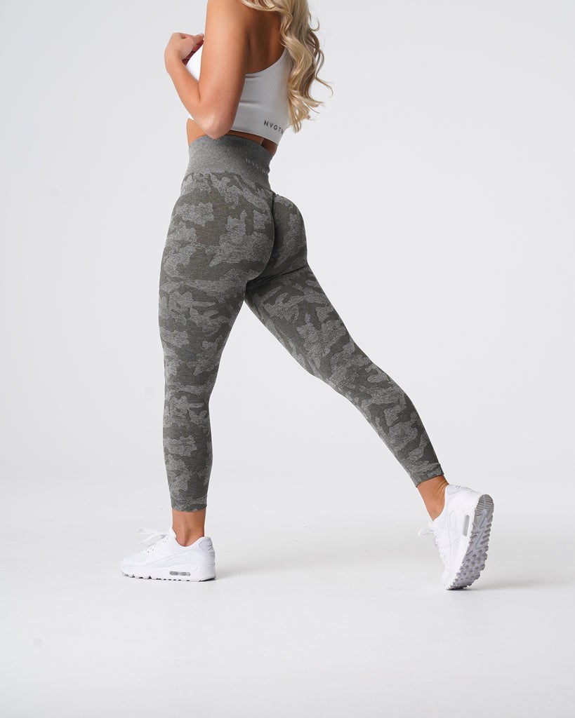 NVGTN Camo Seamless Leggings Kaki Verde | 857PESIXH