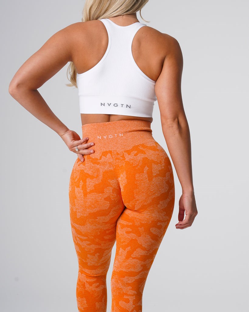 NVGTN Camo Seamless Leggings Naranjas | 639NZXOJR