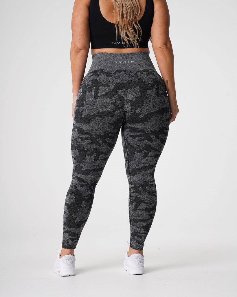 NVGTN Camo Seamless Leggings Negras | 813ZUTGPK