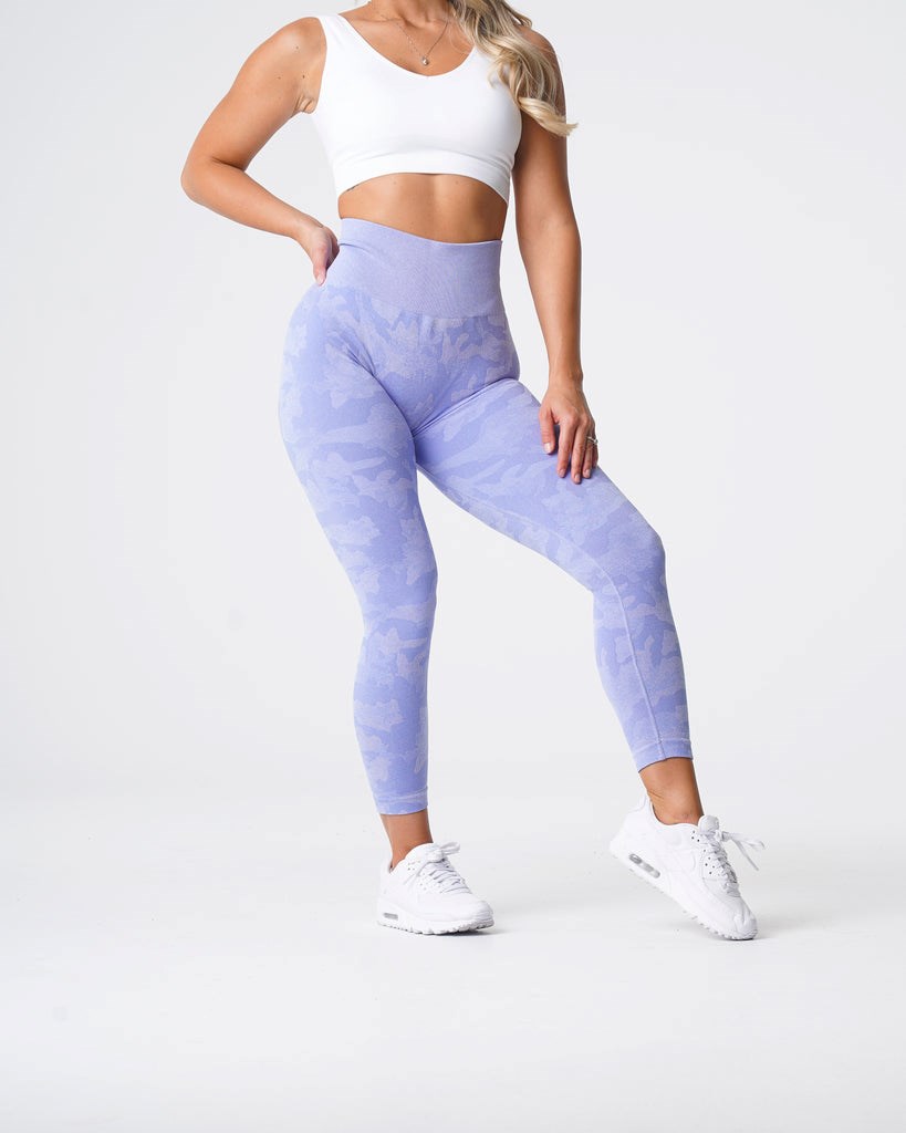 NVGTN Camo Seamless Leggings Periwinkle | 784NRJHZC