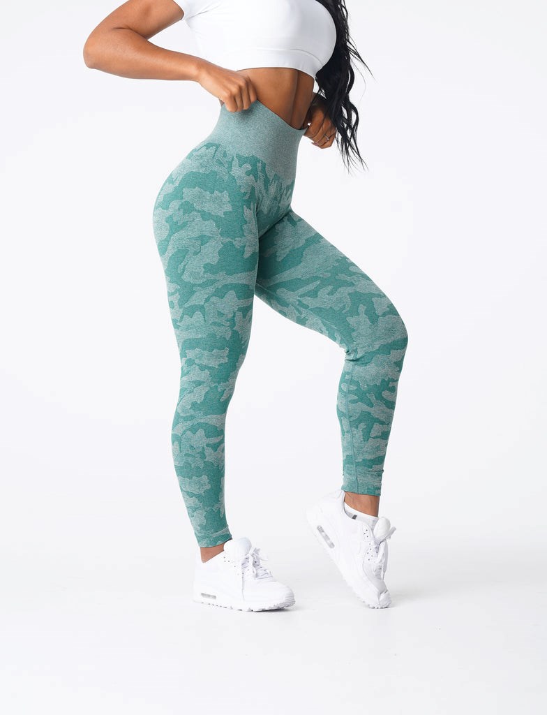 NVGTN Camo Seamless Leggings Verde | 594DKTVIP