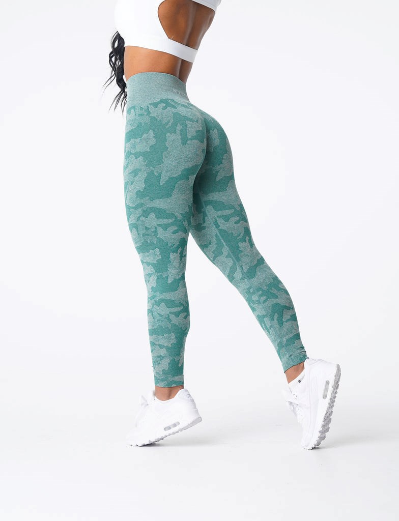 NVGTN Camo Seamless Leggings Verde | 594DKTVIP