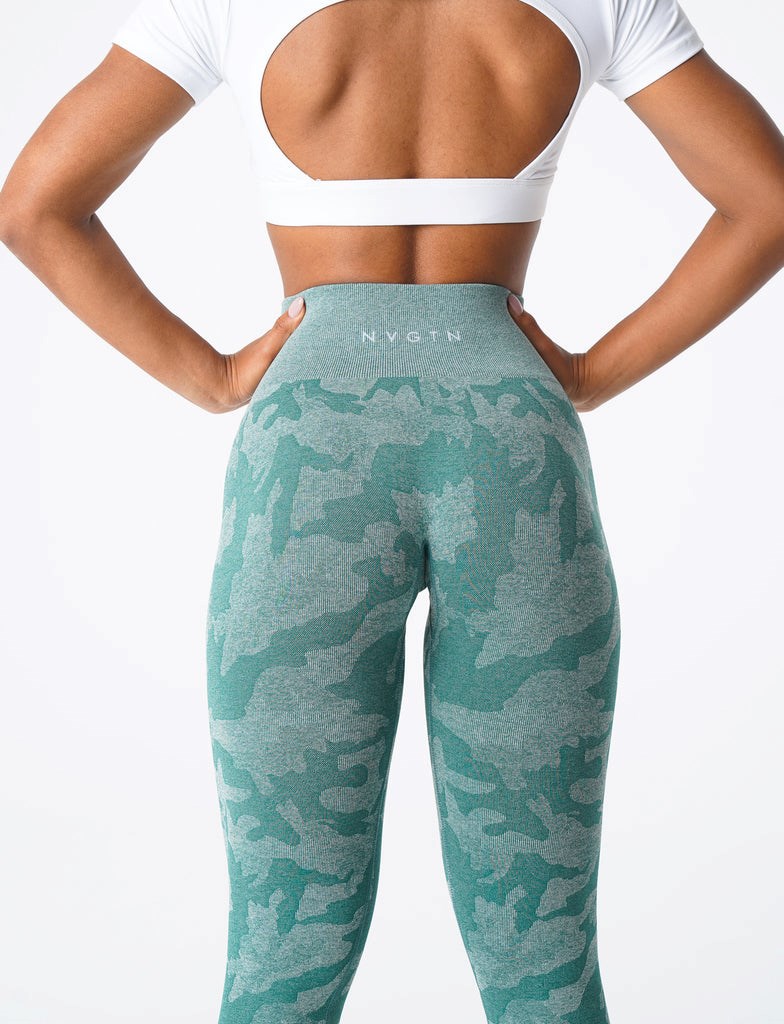 NVGTN Camo Seamless Leggings Verde | 594DKTVIP