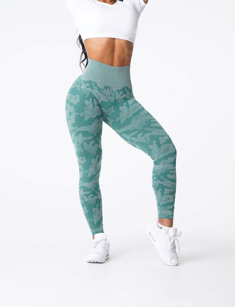 NVGTN Camo Seamless Leggings Verde | 594DKTVIP