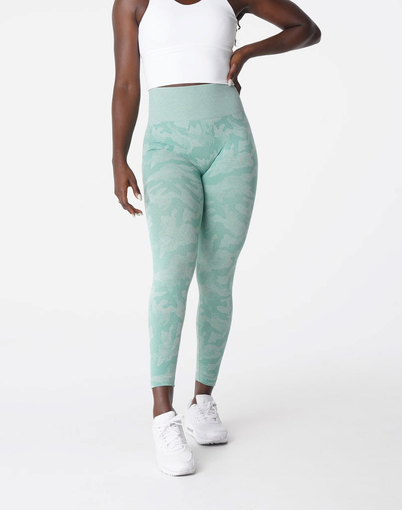 NVGTN Camo Seamless Leggings Verde | 729WJSPBN