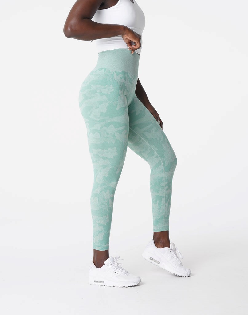 NVGTN Camo Seamless Leggings Verde | 729WJSPBN