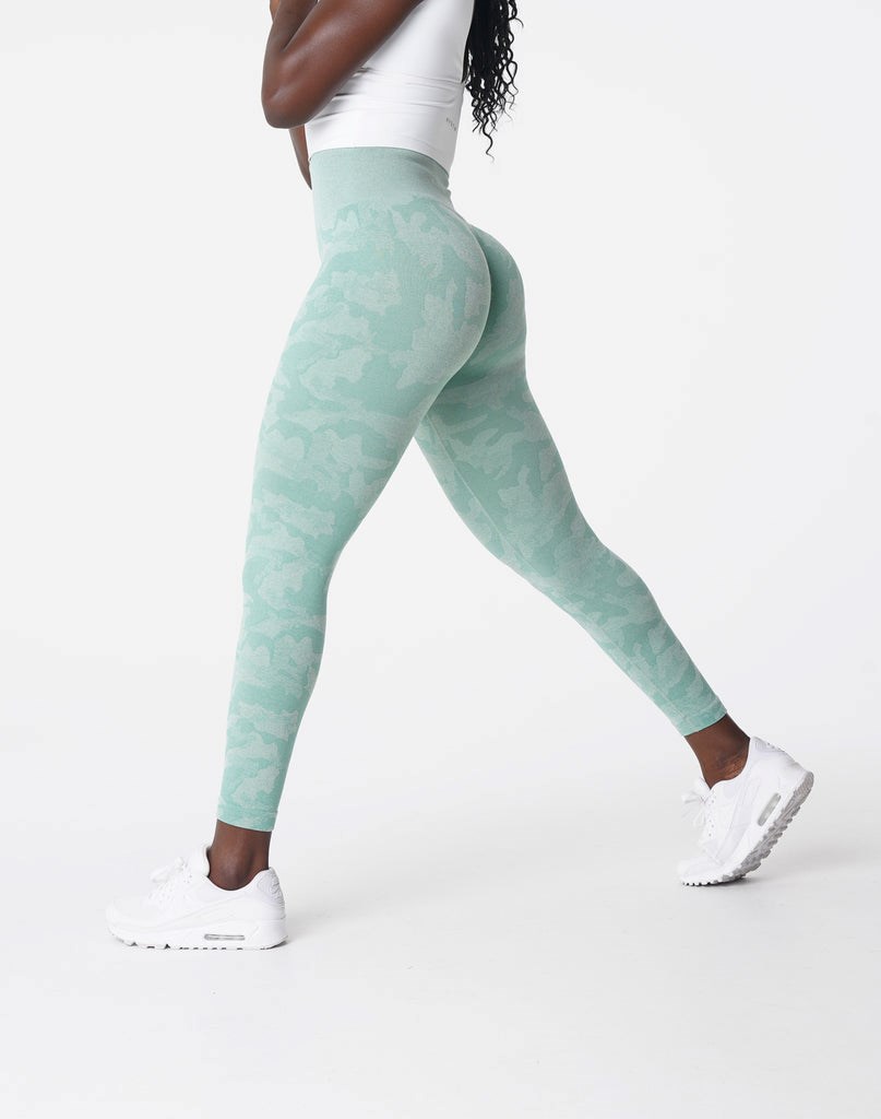 NVGTN Camo Seamless Leggings Verde | 729WJSPBN