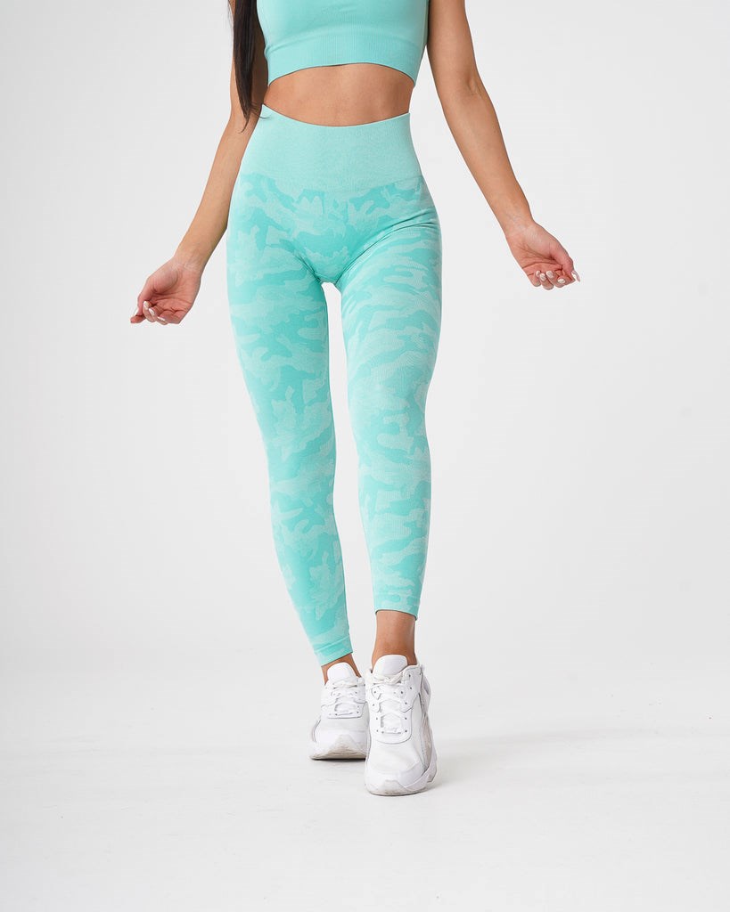 NVGTN Camo Seamless Leggings Verde Menta | 274QRACVZ