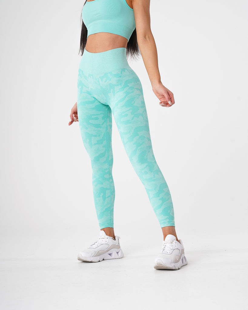 NVGTN Camo Seamless Leggings Verde Menta | 274QRACVZ