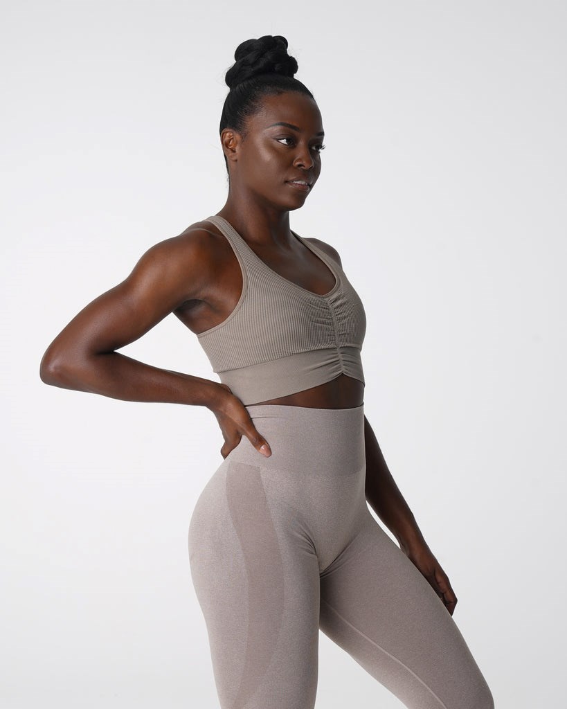 NVGTN Cinched Seamless Bra Taupe | 981WZXTGD