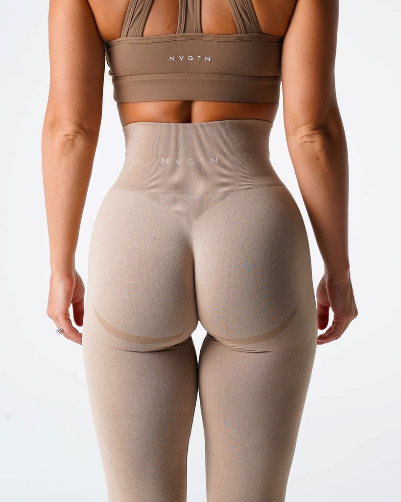 NVGTN Contour Seamless Leggings Beige | 824ZVDOPA