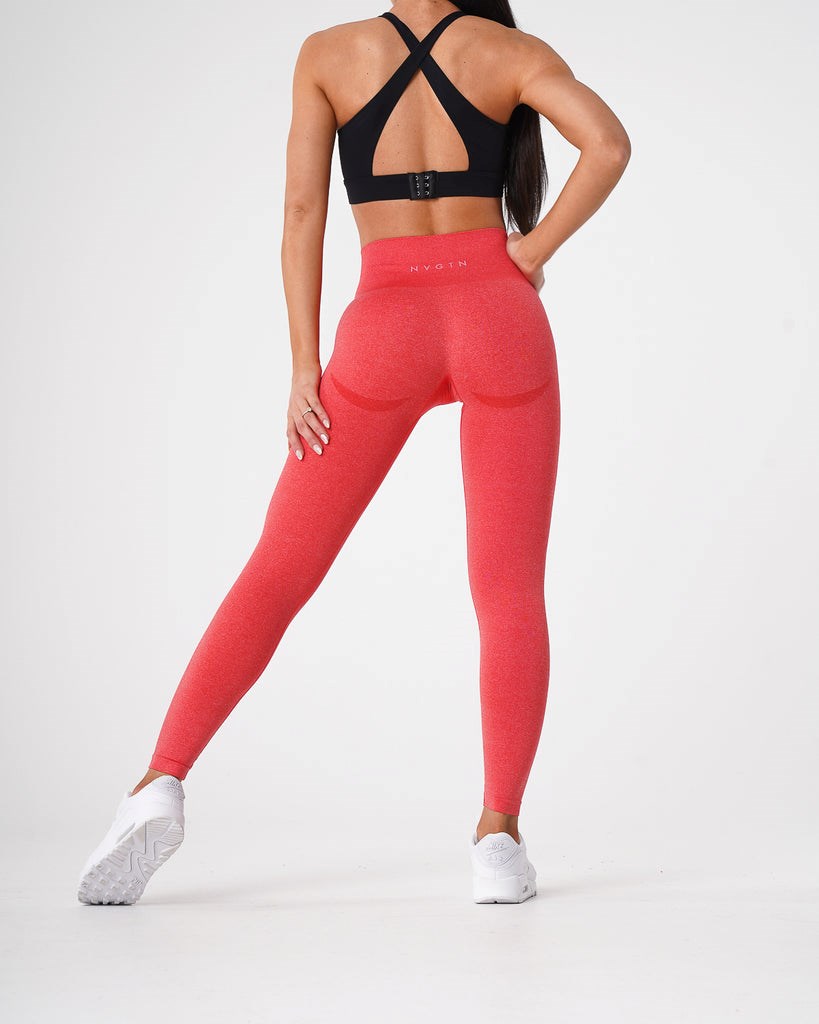 NVGTN Contour Seamless Leggings Candy Apple | 458SULFKC