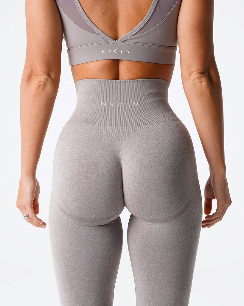 NVGTN Contour Seamless Leggings Taupe | 740LWOMGT