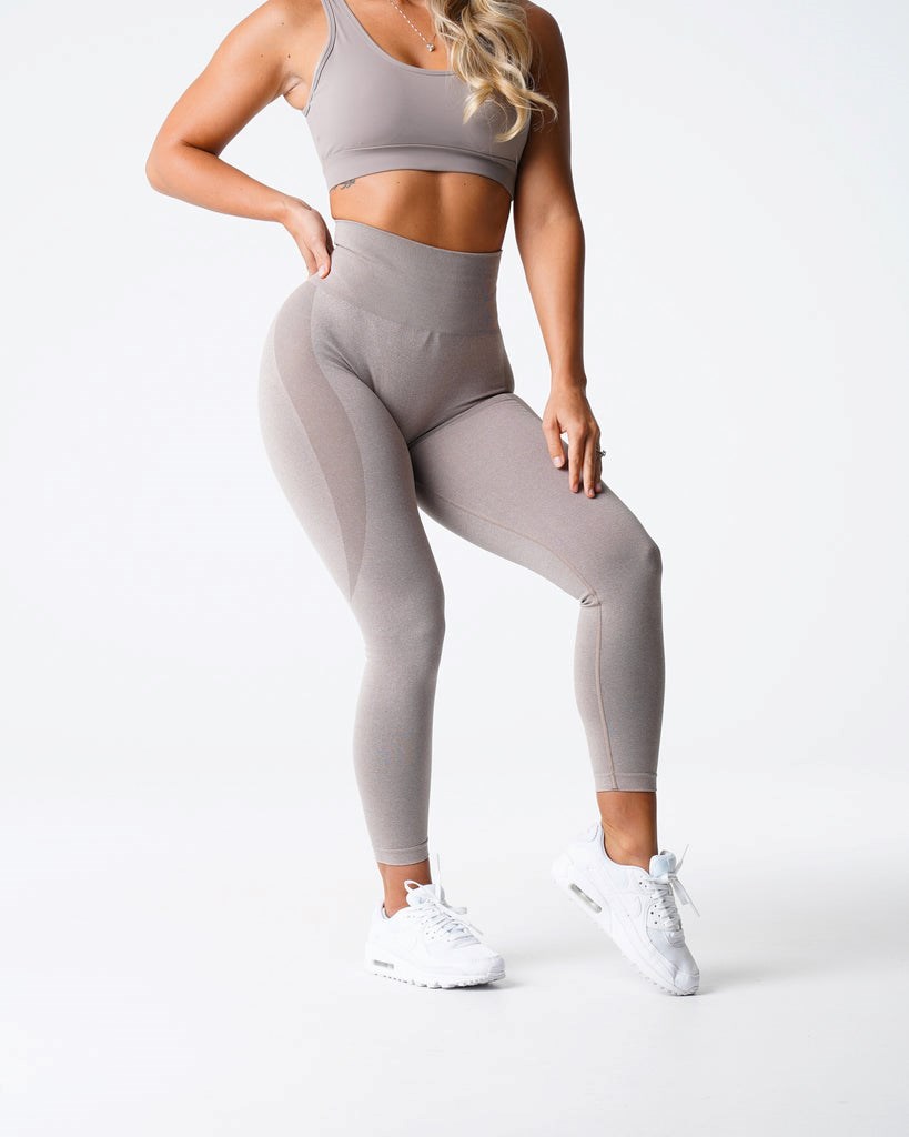 NVGTN Contour Seamless Leggings Taupe | 740LWOMGT