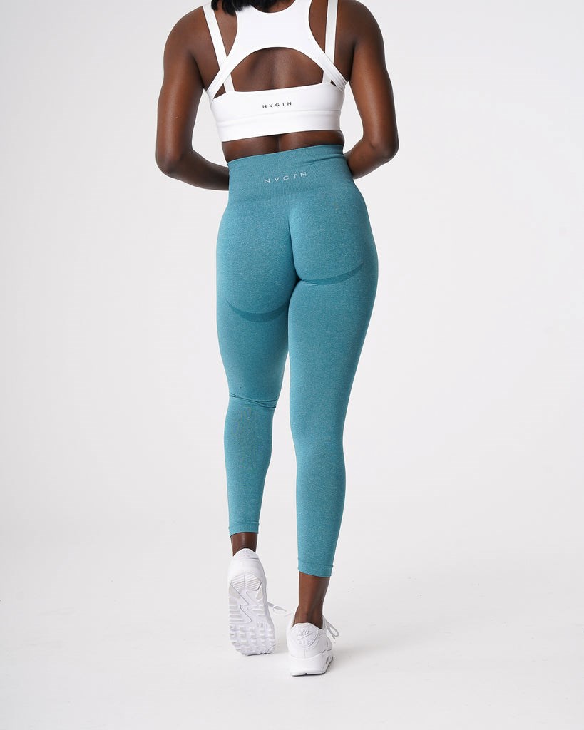 NVGTN Contour Seamless Leggings Teal | 510XIKVEZ