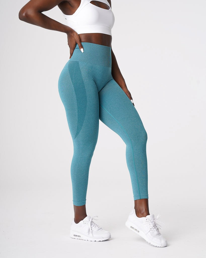 NVGTN Contour Seamless Leggings Teal | 510XIKVEZ