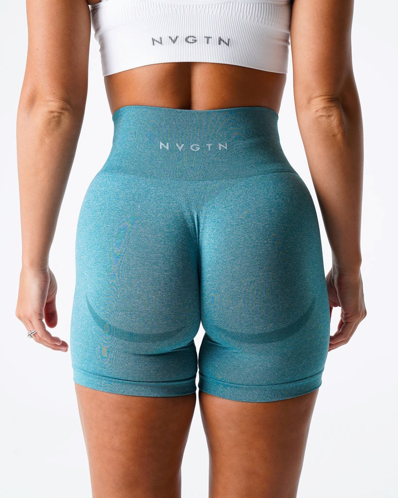 NVGTN Contour Seamless Shorts Teal | 136RJSPXT