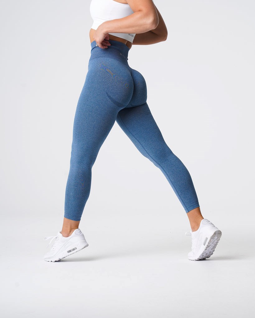 NVGTN Curve Seamless Leggings Azules | 082RKVAHB