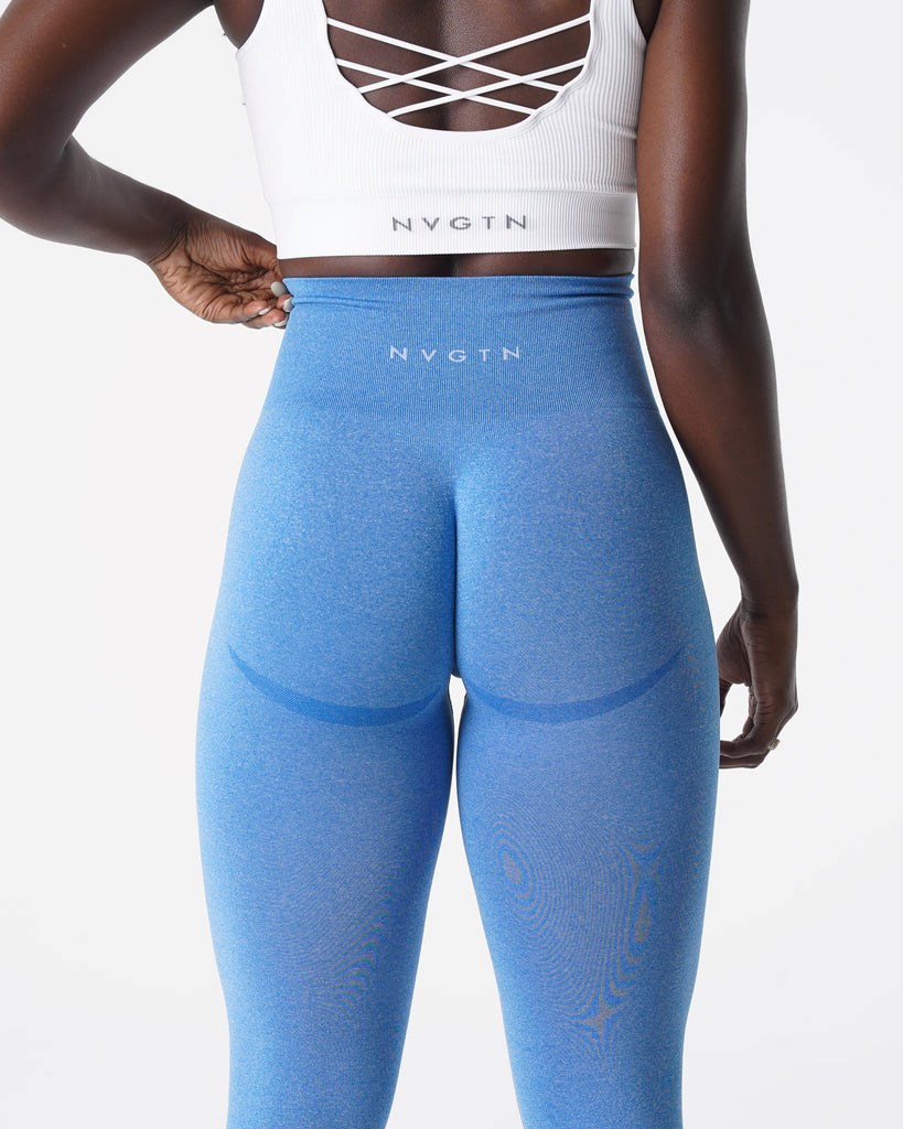 NVGTN Curve Seamless Leggings Azules | 680YGUIFM