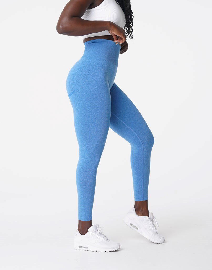 NVGTN Curve Seamless Leggings Azules | 680YGUIFM