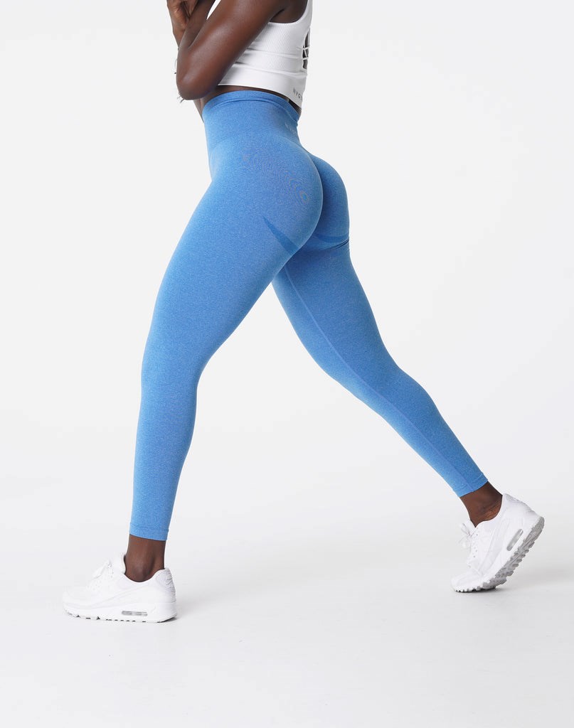 NVGTN Curve Seamless Leggings Azules | 680YGUIFM