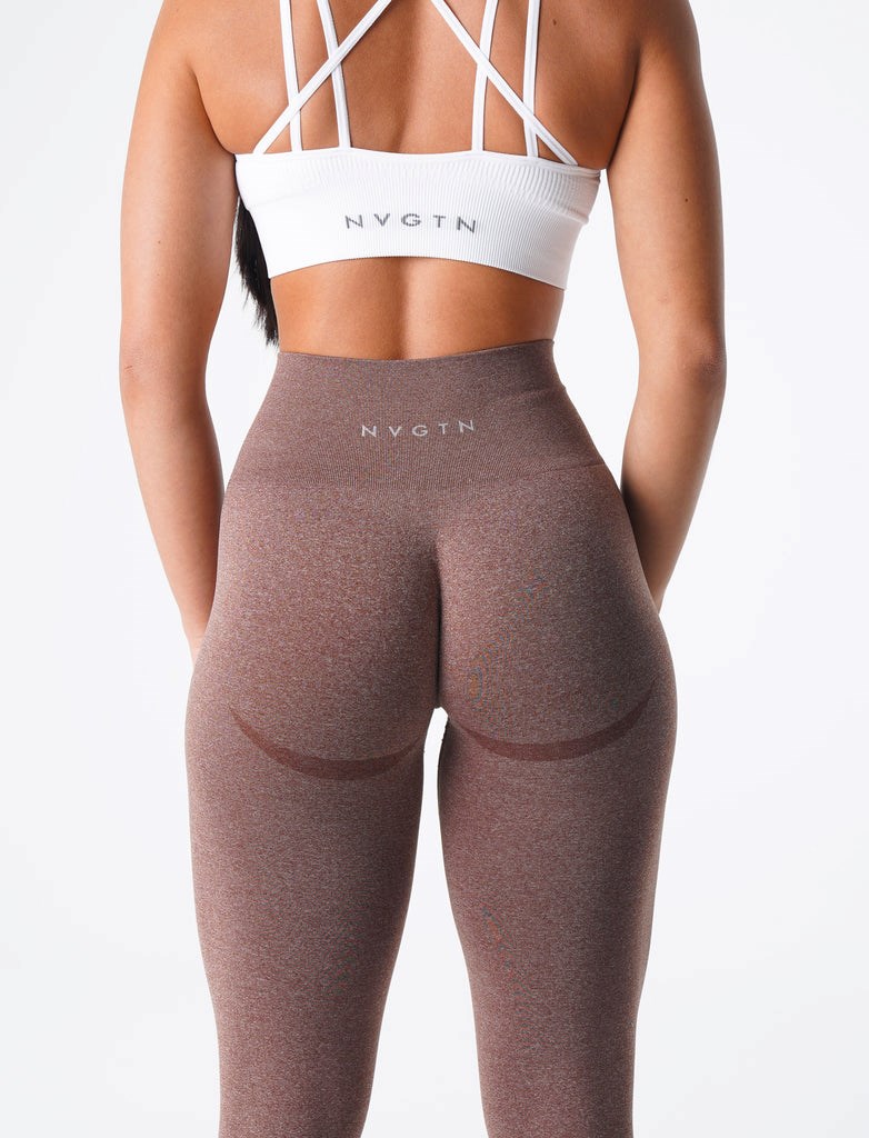 NVGTN Curve Seamless Leggings Cocoa | 437ICVKGB