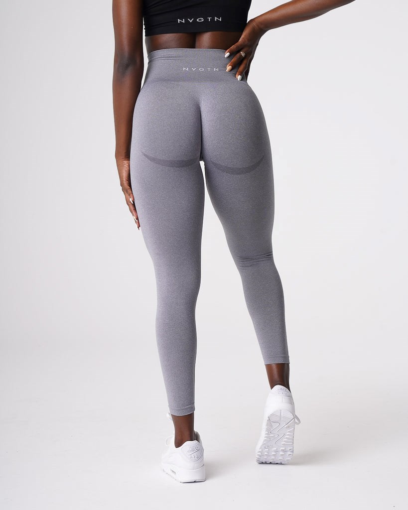 NVGTN Curve Seamless Leggings Gris | 815EGKNLQ