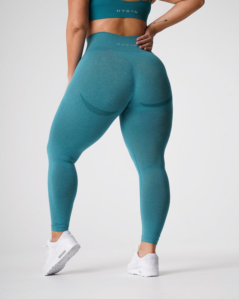 NVGTN Curve Seamless Leggings Teal | 581HAIGXU