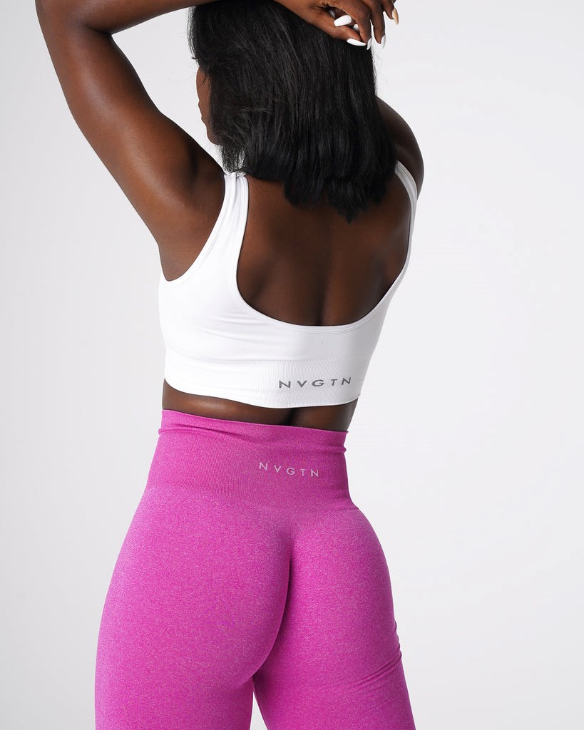 NVGTN Elevate Seamless Bra Blancas | 572BWVKGY