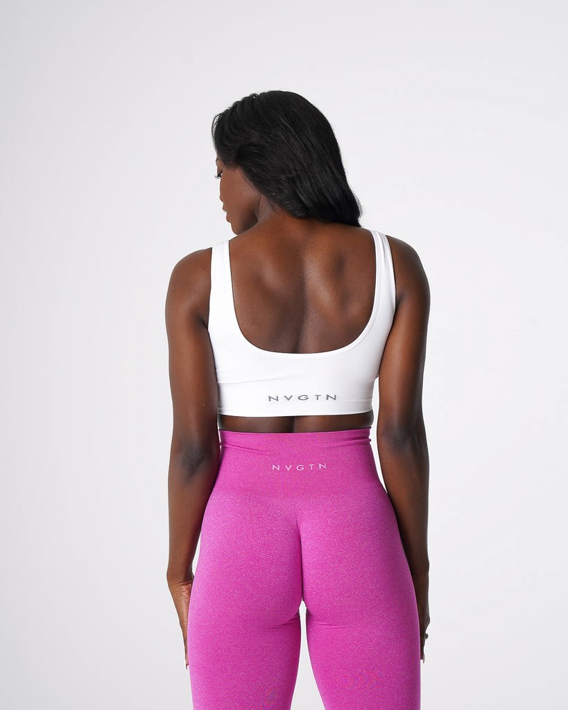 NVGTN Elevate Seamless Bra Blancas | 723GURWIX