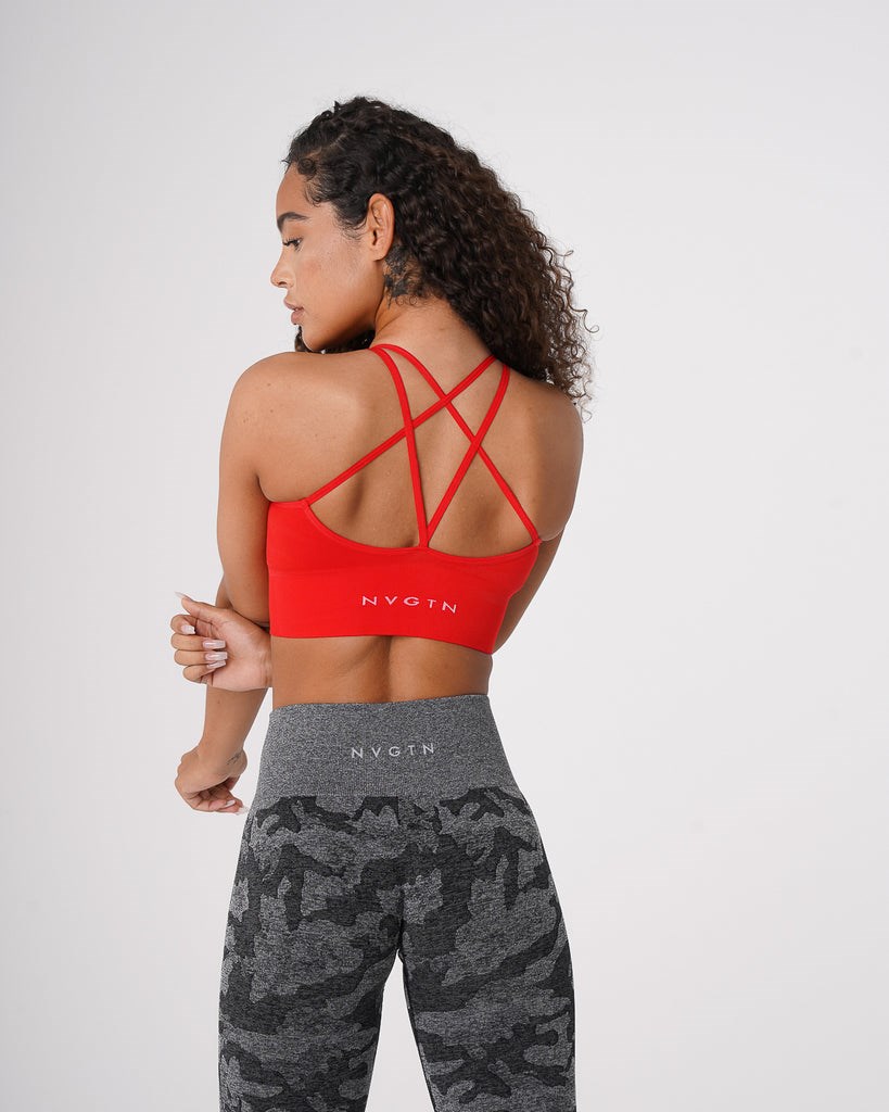 NVGTN Flourish Seamless Bra Scarlet | 274OASHZY