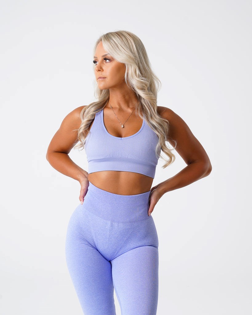 NVGTN Galaxy Acanalado Seamless Bra Periwinkle | 276SODNXG