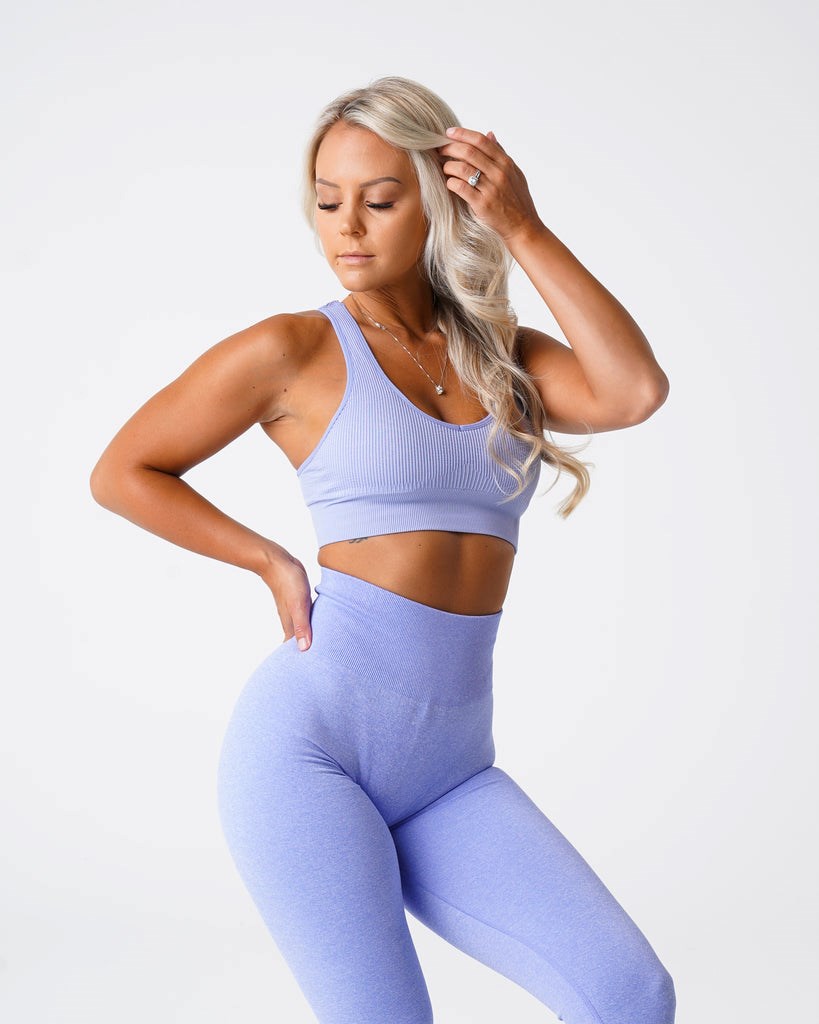 NVGTN Galaxy Acanalado Seamless Bra Periwinkle | 417IPZQBK