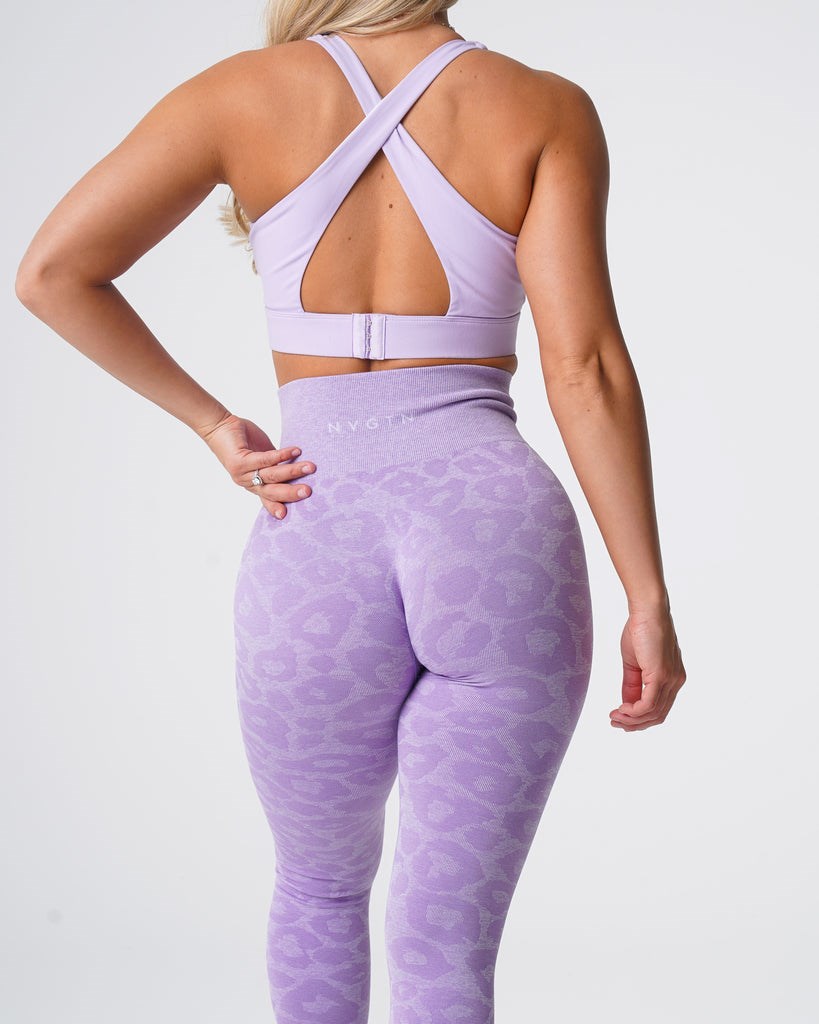 NVGTN Leopard Seamless Leggings Lilac | 543GILURZ