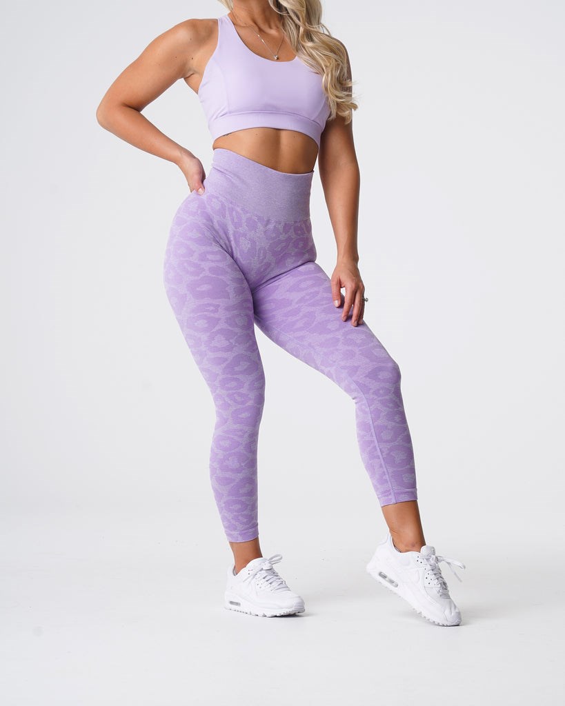 NVGTN Leopard Seamless Leggings Lilac | 543GILURZ