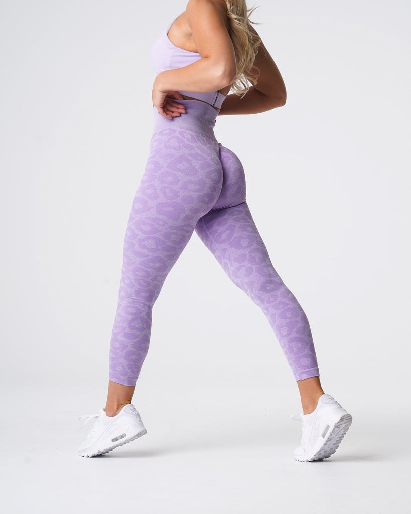 NVGTN Leopard Seamless Leggings Lilac | 543GILURZ