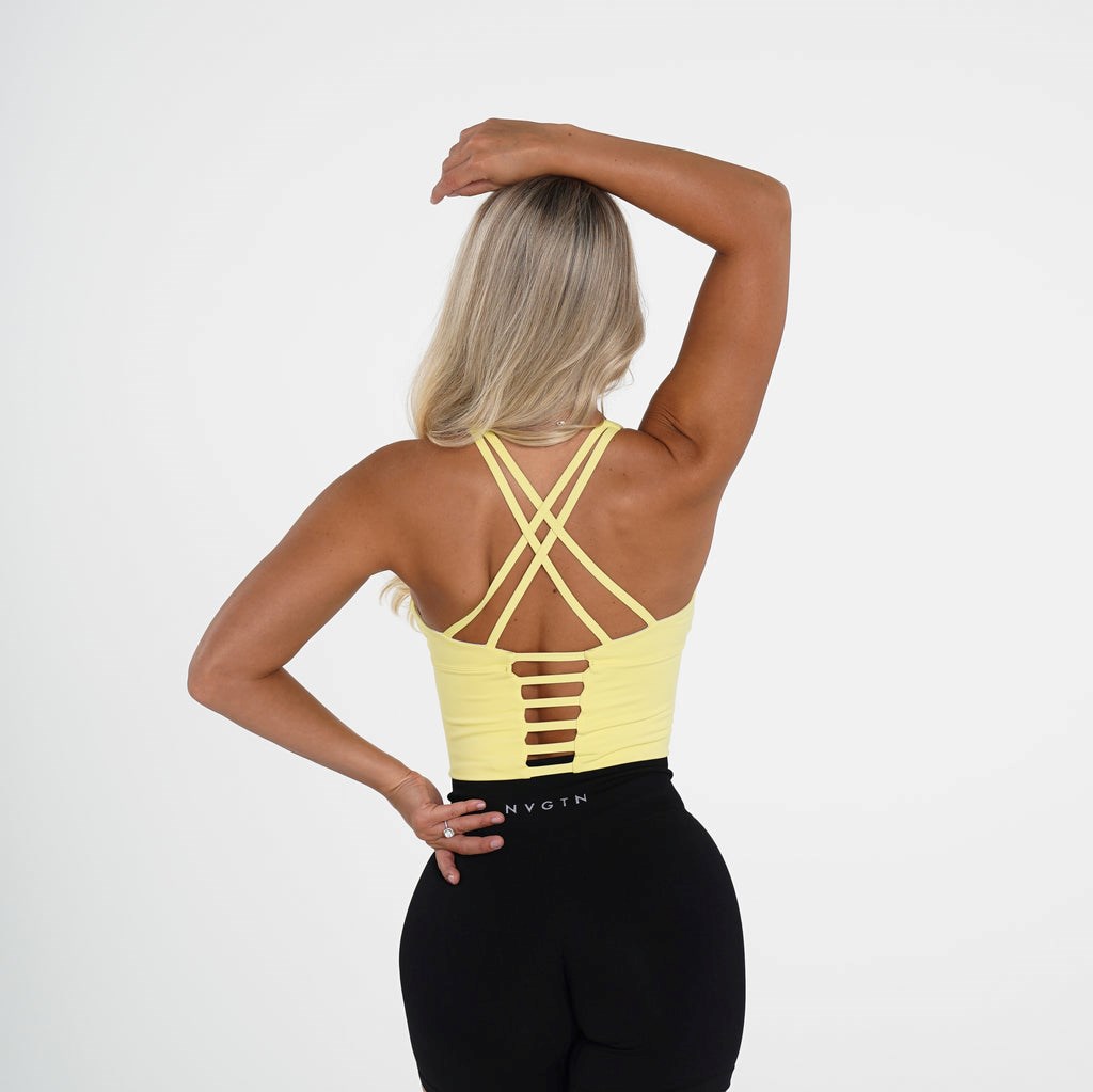 NVGTN Matrix Bra Top Amarillo | 652QSHZJX