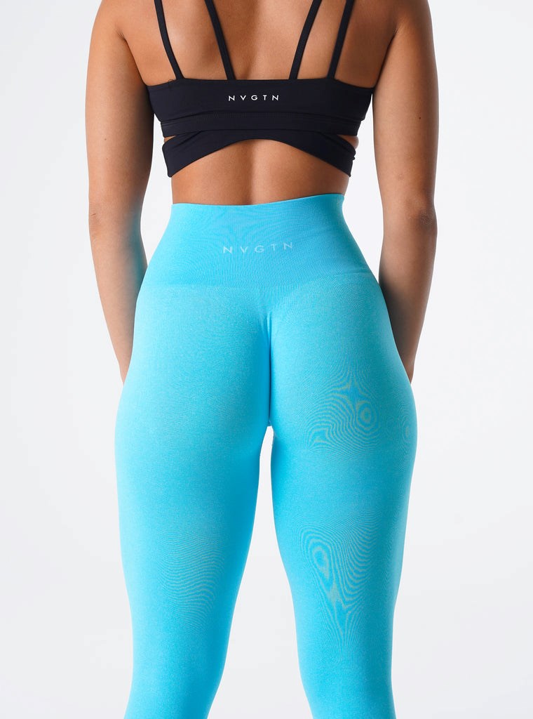 NVGTN NV Seamless Leggings Aqua | 267YQWEDT