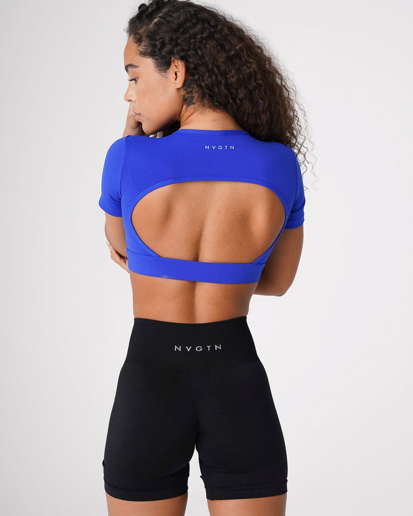 NVGTN Open Back Tee Azules | 497CRFKIE