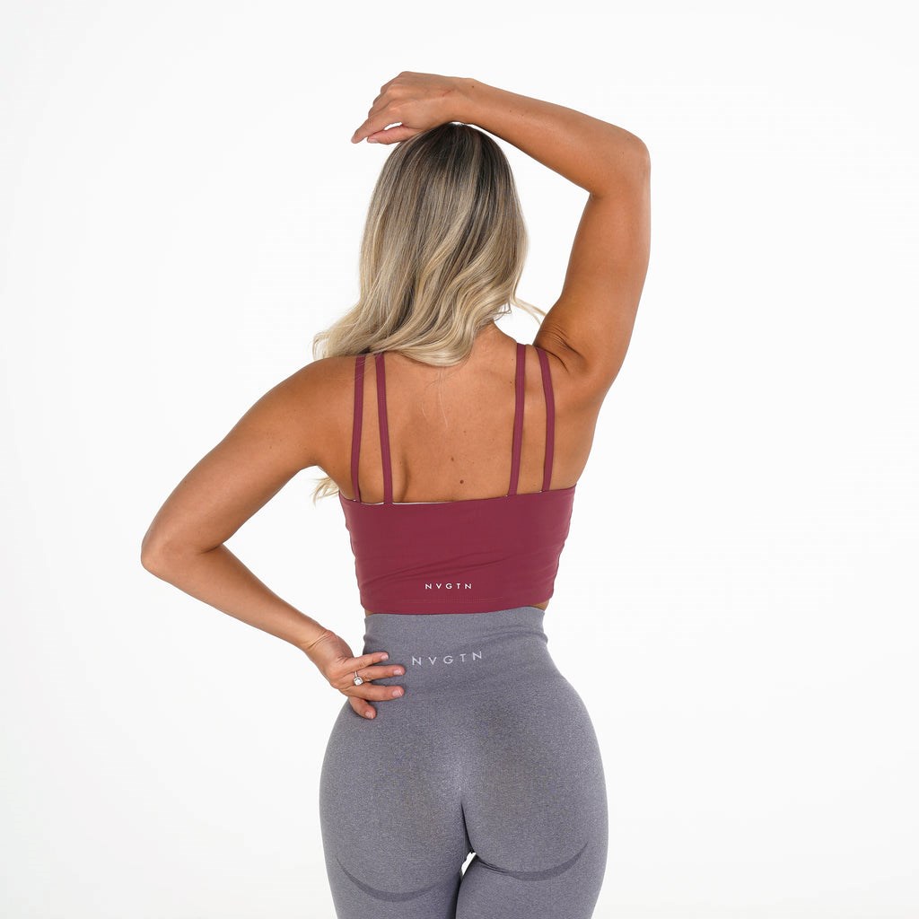 NVGTN Poise Bra Top Cranberry | 956COGXVZ