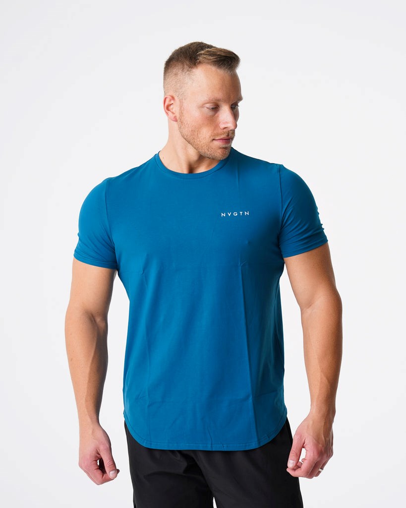 NVGTN Pulse Fitted Tee Azules | 152JNDXAZ