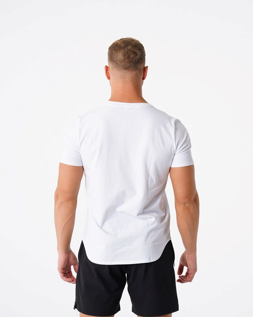 NVGTN Pulse Fitted Tee Blancas | 037VYRSXJ