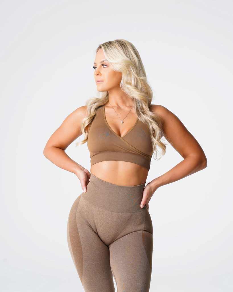 NVGTN Pursuit Seamless Bra Mocha | 620JPGKMU