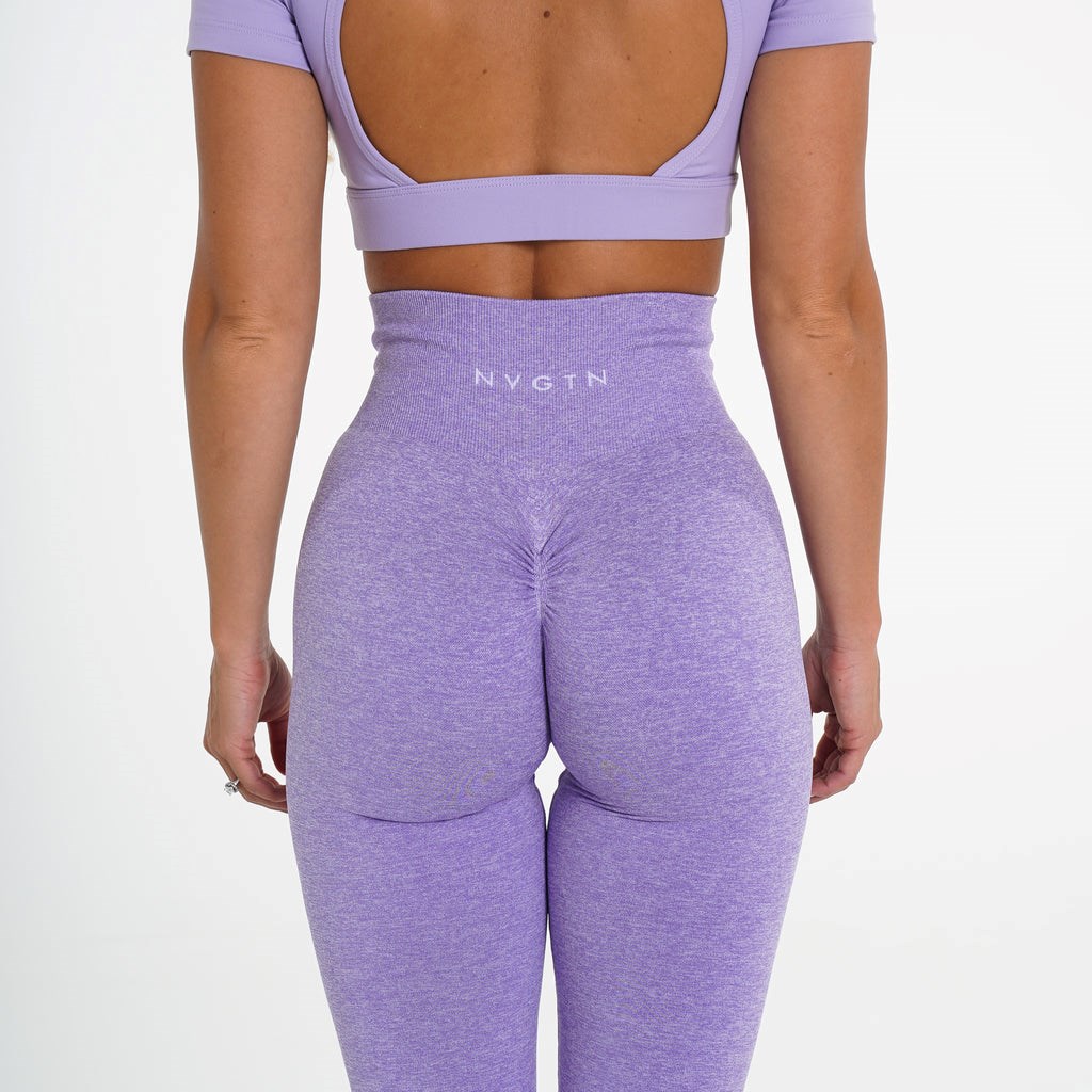 NVGTN Scrunch Seamless Leggings Lilac | 718BUWFHZ