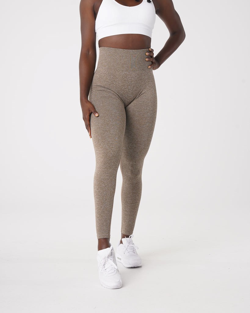 NVGTN Scrunch Seamless Leggings Mocha | 793KRFDLB